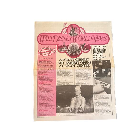 Vtg Walt Disney World News Feb 18-Mar 3 1983 Vol 1 No 2 Bi Weekly Magazine EUC - Picture 2 of 11